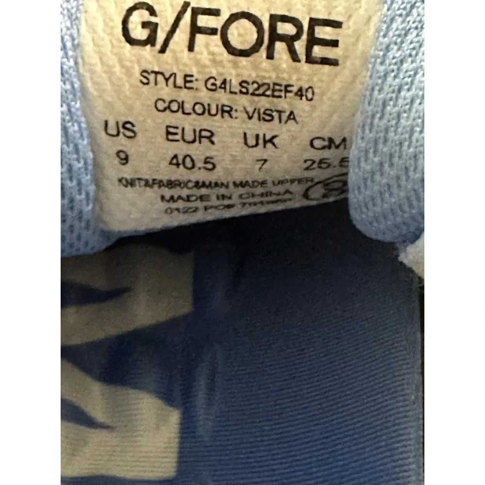 G/FORE MG4+ Golf Shoes Vista Blue Knit‎ Sneakers G4LS22EF40 Womens 9